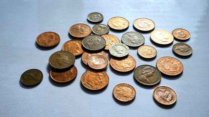 bronze collection of coins
