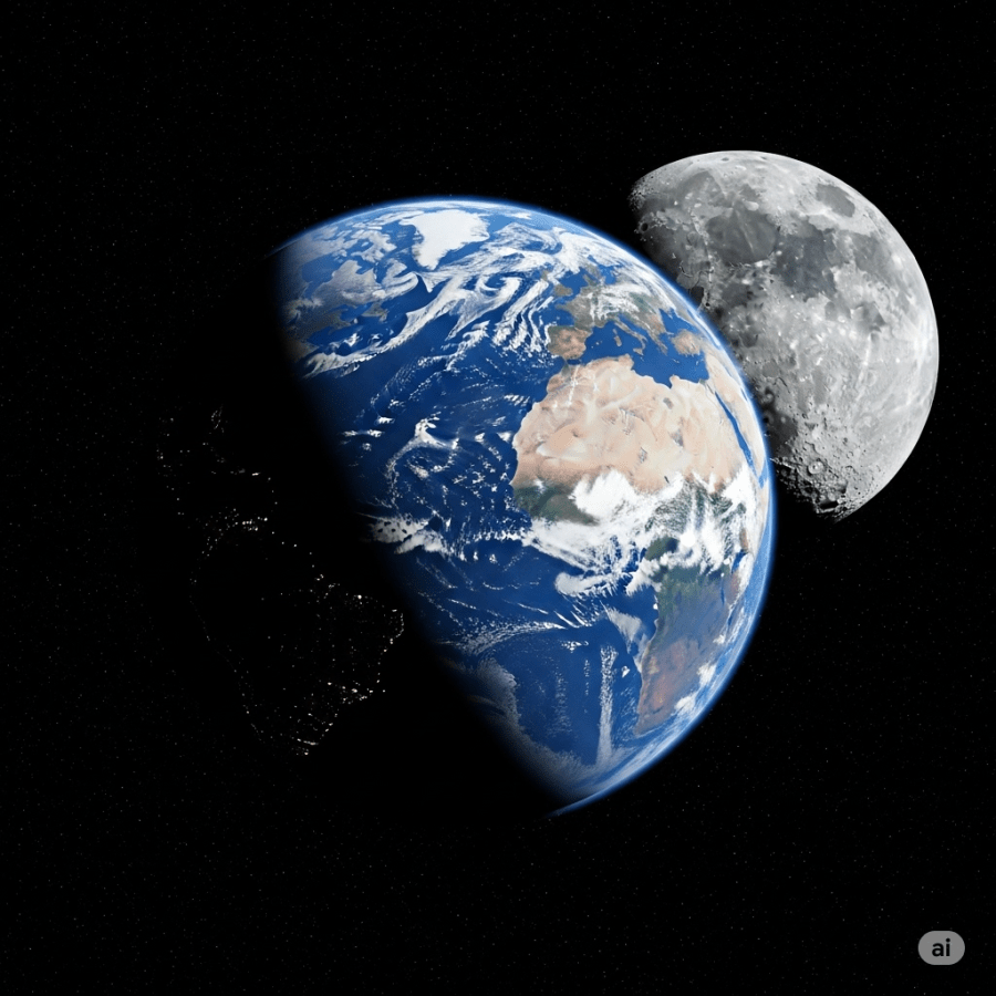 Earth and Moon