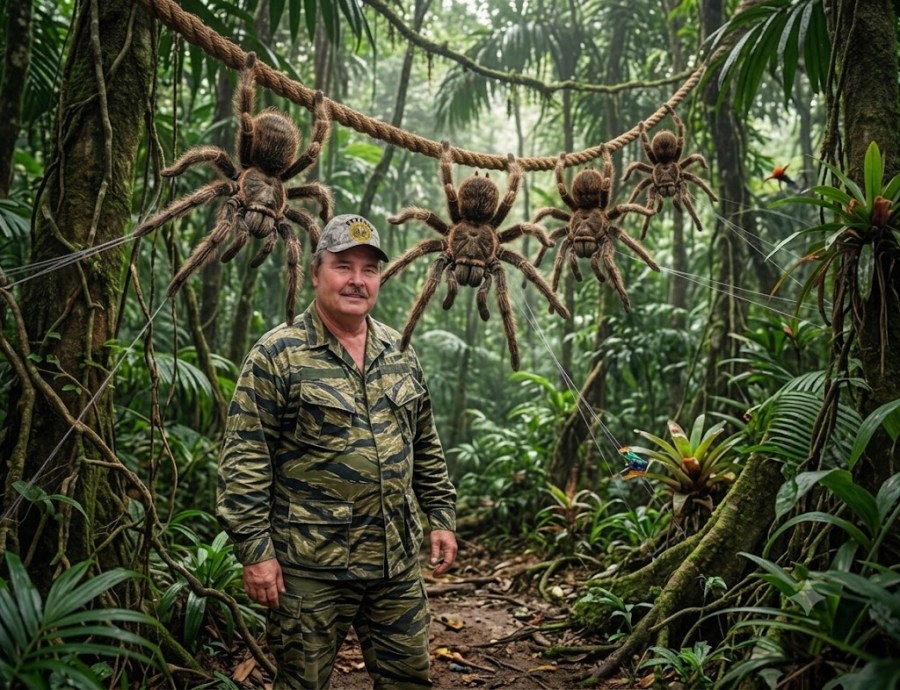The AMAZON JUNGLE is a scary place…hunting Monster&nbsp;Spiders
